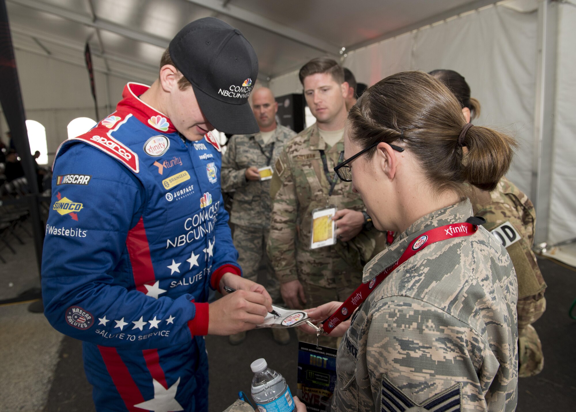 Joe Gibbs Racing hosts Airmen to the track