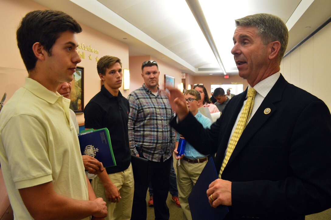 Students were able to meet face to face with Congressman Rob Wittman to discuss the service academy nomination process.