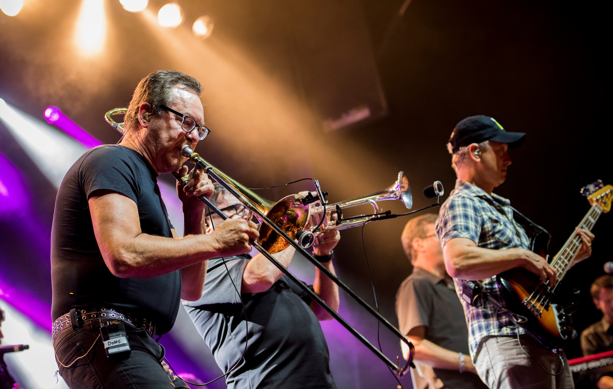 Gary Sinise and the Lt. Dan Band performed a free two-hour USO concert to honor Airmen and their families.