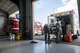 Medics with the 9th Medical Group, restock an ambulance with gear at Station 2 at Beale Air Force Base, California, Oct. 3, 2017. Medics and firefighters at Station 2 are dispatched over the same system decreasing the time it takes for members to respond to calls. (U.S. Air Force photo/Senior Airman Justin Parsons)