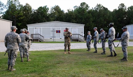 Joint Base Charleston Airmen participate in a modified version of Warfighter Skills Training at McCrady Army National Guard Training Center, S.C., Sept. 25, 2017.