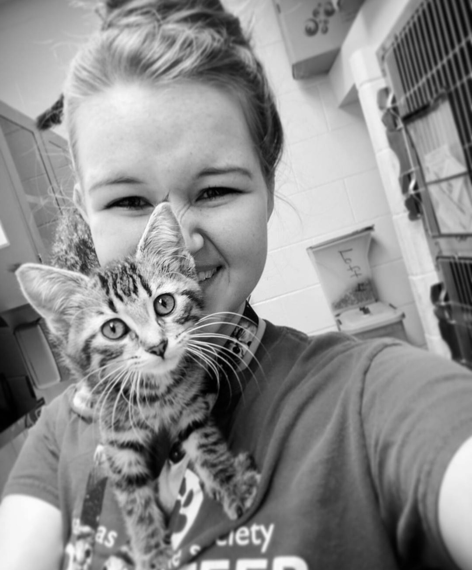 A selfie with a kitten
