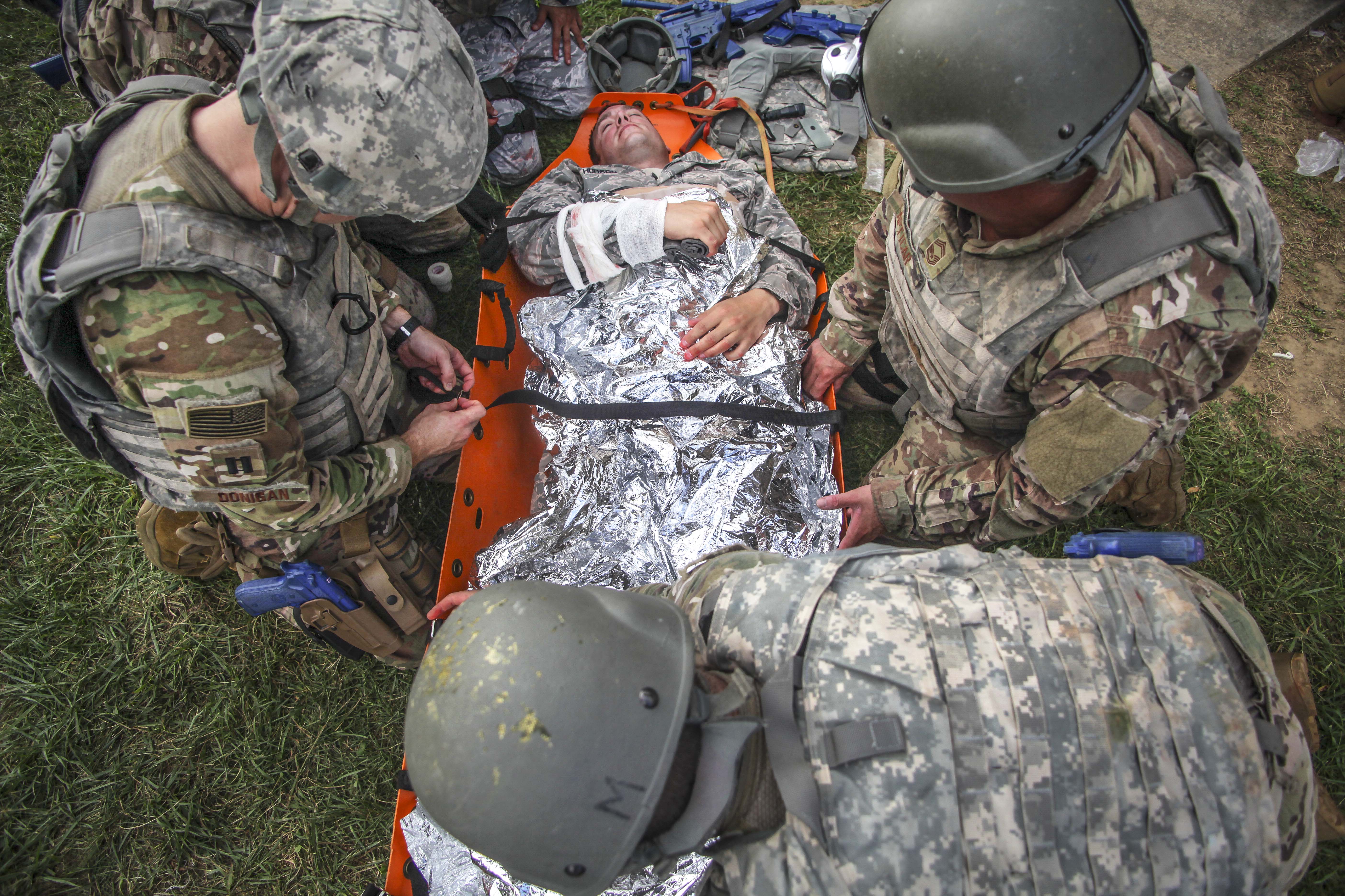 Securing Patient to Litter