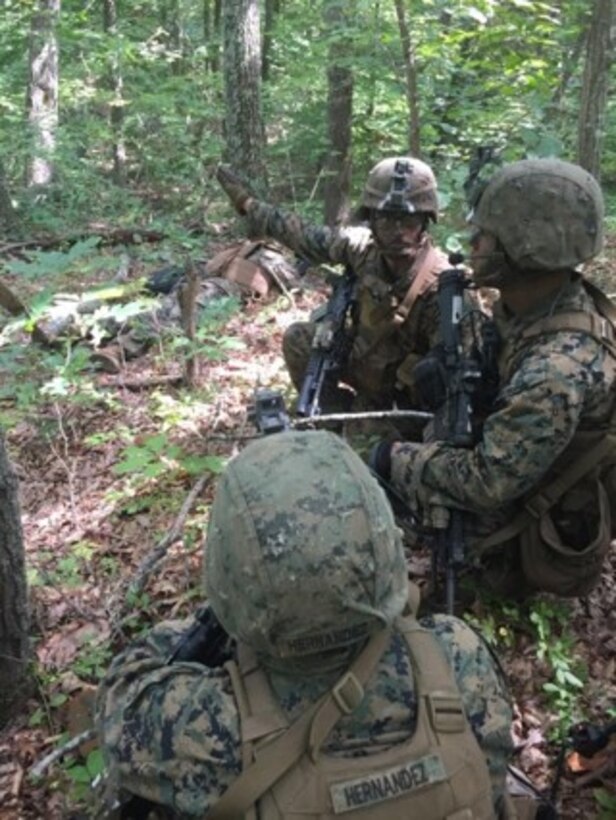 Second Platoon, Charlie Company, Fleet Anti-terrorism Security Team, Marine Security Forces Regiment, conducts a squad assault range exercise at Marine Corps Base Quantico in order to enhance the Marine’s ability to conduct basic infantry operations. From September 12-16 2017