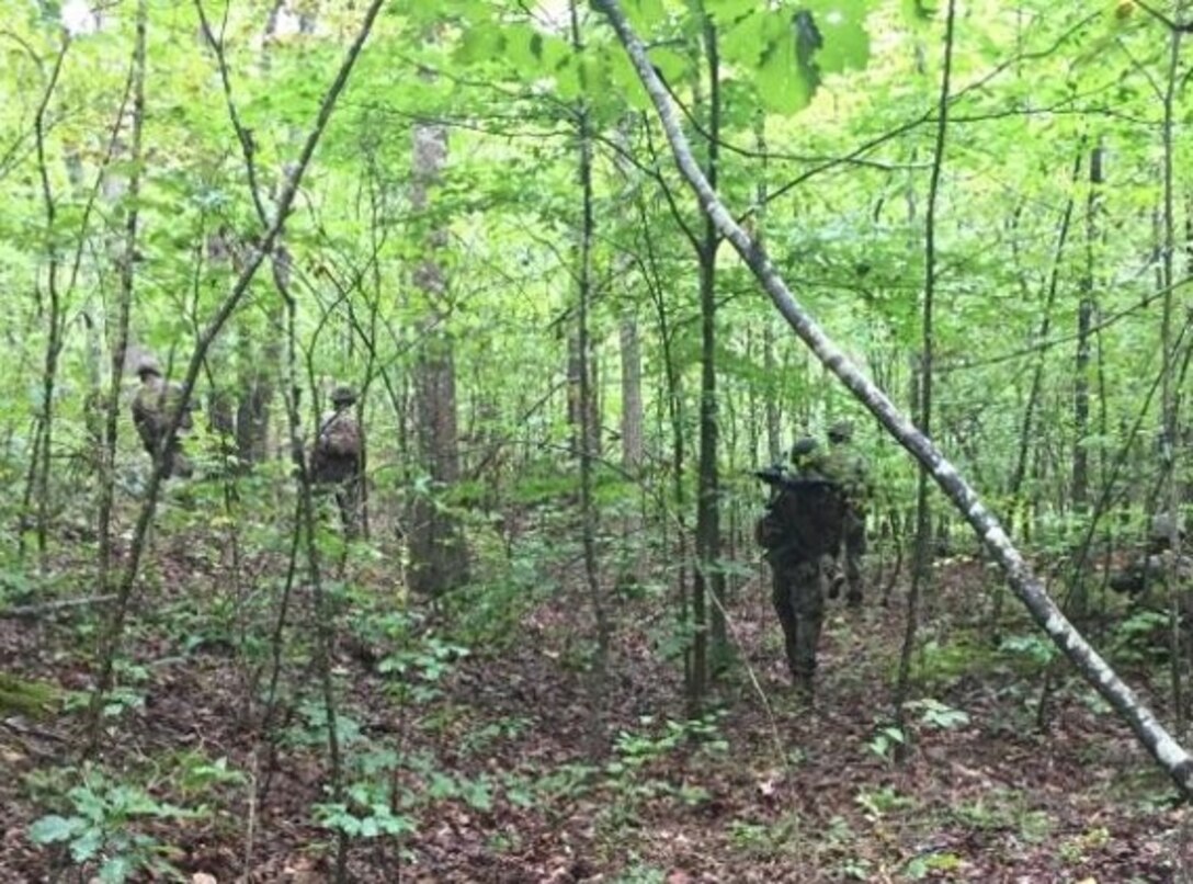 Second Platoon, Charlie Company, Fleet Anti-terrorism Security Team, Marine Security Forces Regiment, conducts a field exercise at Marine Corps Base Quantico in order to enhance the Marine’s ability to conduct basic infantry operations. From September 12-16 2017