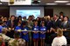 U.S Air Force Col. Ricky Mills, 17th Training Wing commander, Howard Taylor, San Angelo Museum of Fine Arts director, and with students cut the ribbon, signifying the opening to STARBASE at the STARBASE building on Goodfellow Air Force Base, Texas, Oct. 4, 2017. STARBASE enrolls students from both San Angelo and Goodfellow AFB. (U.S. Air Force photo by Airman Zachary Chapman/Released)