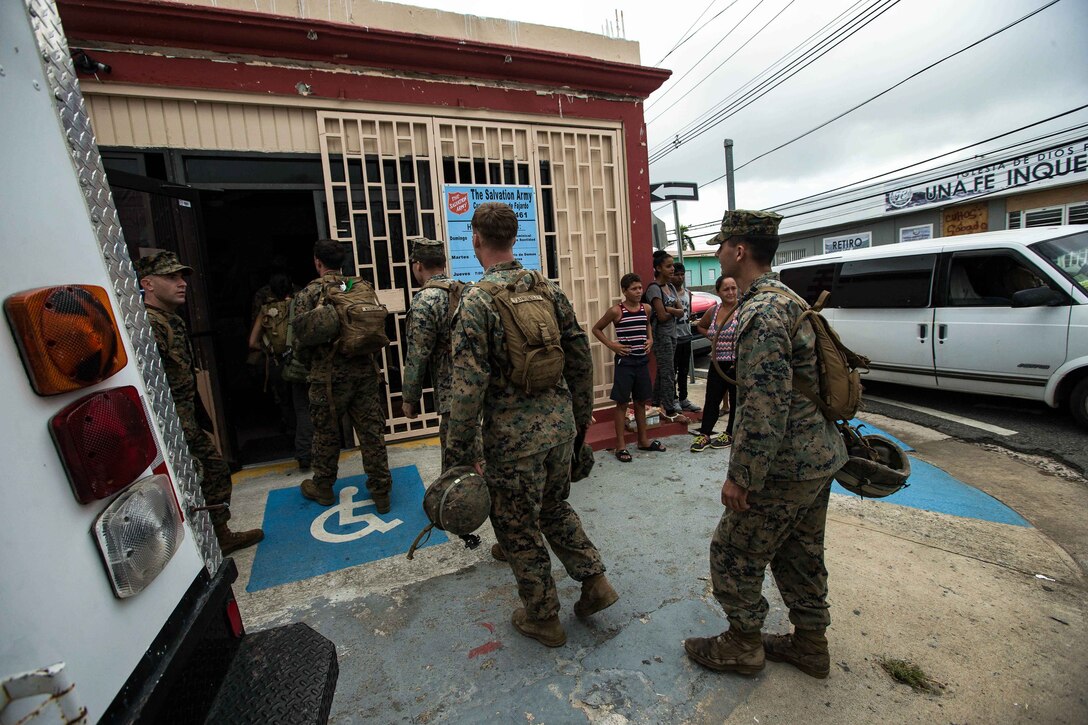 The 26th MEU, along with local authorities and other Department of Defense services, is supporting the lead federal agency, Federal Emergency Management Agency, in providing humanitarian aid efforts for Puerto Rico.