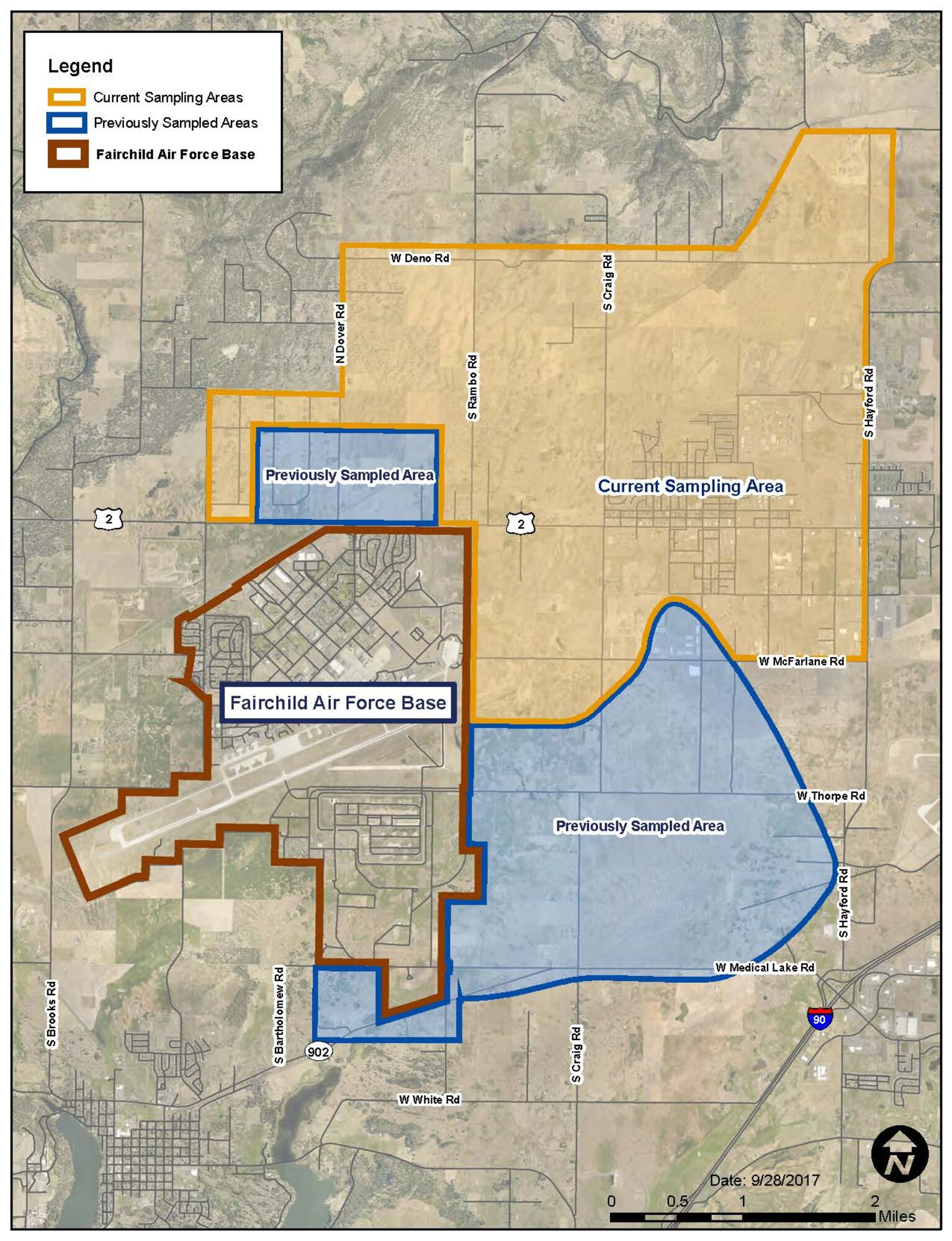 Updated PFOS/PFOA sampling area.