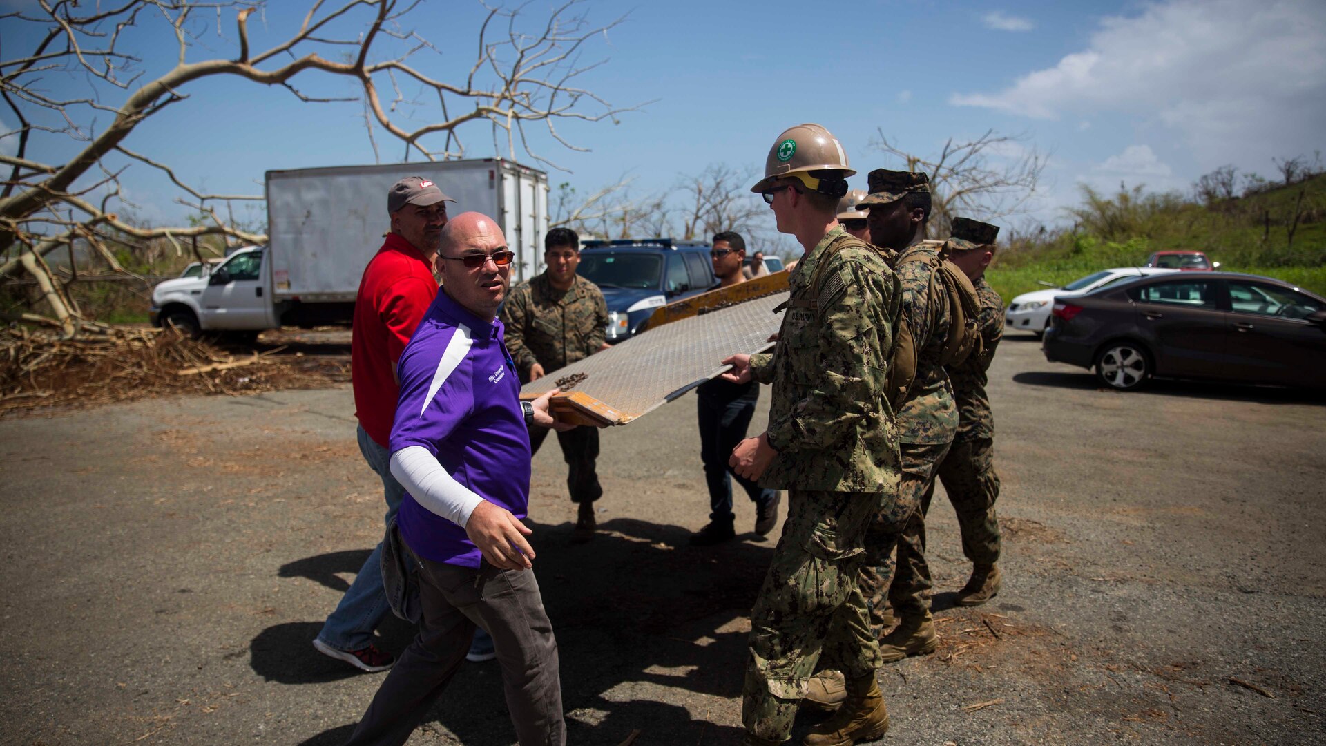 The 26th MEU is supporting Federal Emergency Management Agency, the lead federal agency, in helping those affected by Hurricane Maria to minimize suffering and is one component of the overall whole-of-government response effort.