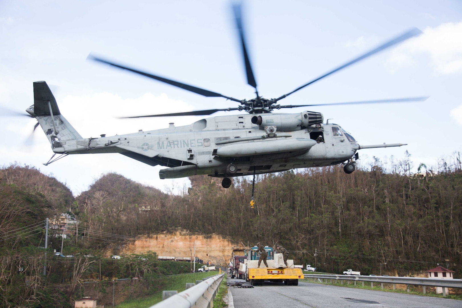 The 26th MEU conducted the HST in order to prevent a dam from collapsing. The MEU is supporting Federal Emergency Management Agency, the lead federal agency, in helping those affected by Hurricane Maria in Puerto Rico to minimize suffering and is one component of the overall whole-of-government response effort.