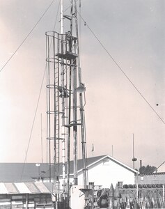 IMAGE: Ordnance History:  Drop test tower at Old Shell House