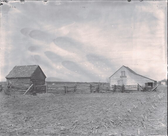 IMAGE: NORTHERN NECK HISTORY: Arnold Farm Buildings - Saddle Bag Log houses