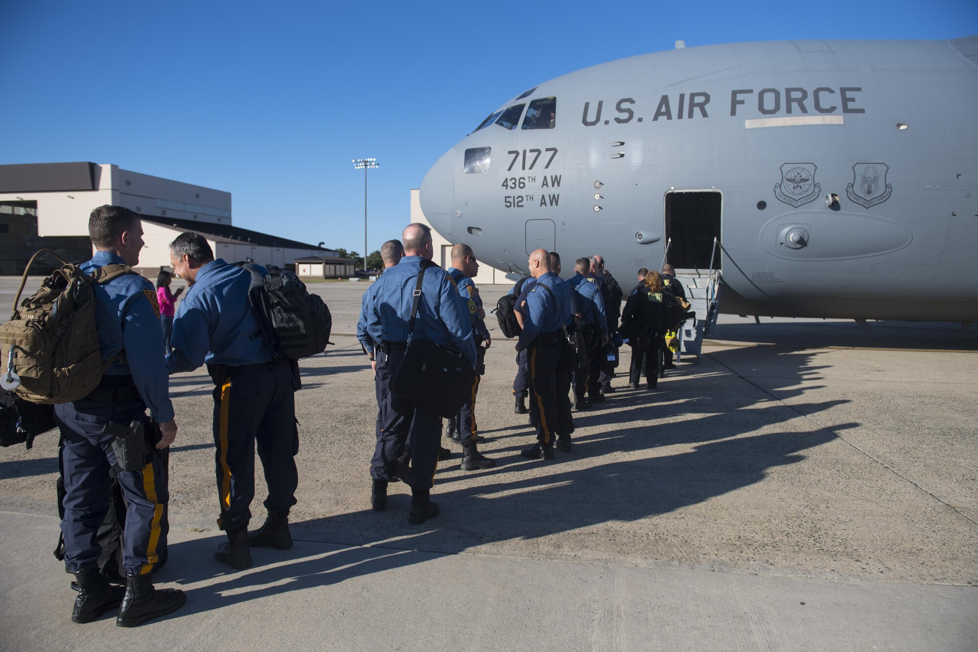 Passengers boarding aircraft