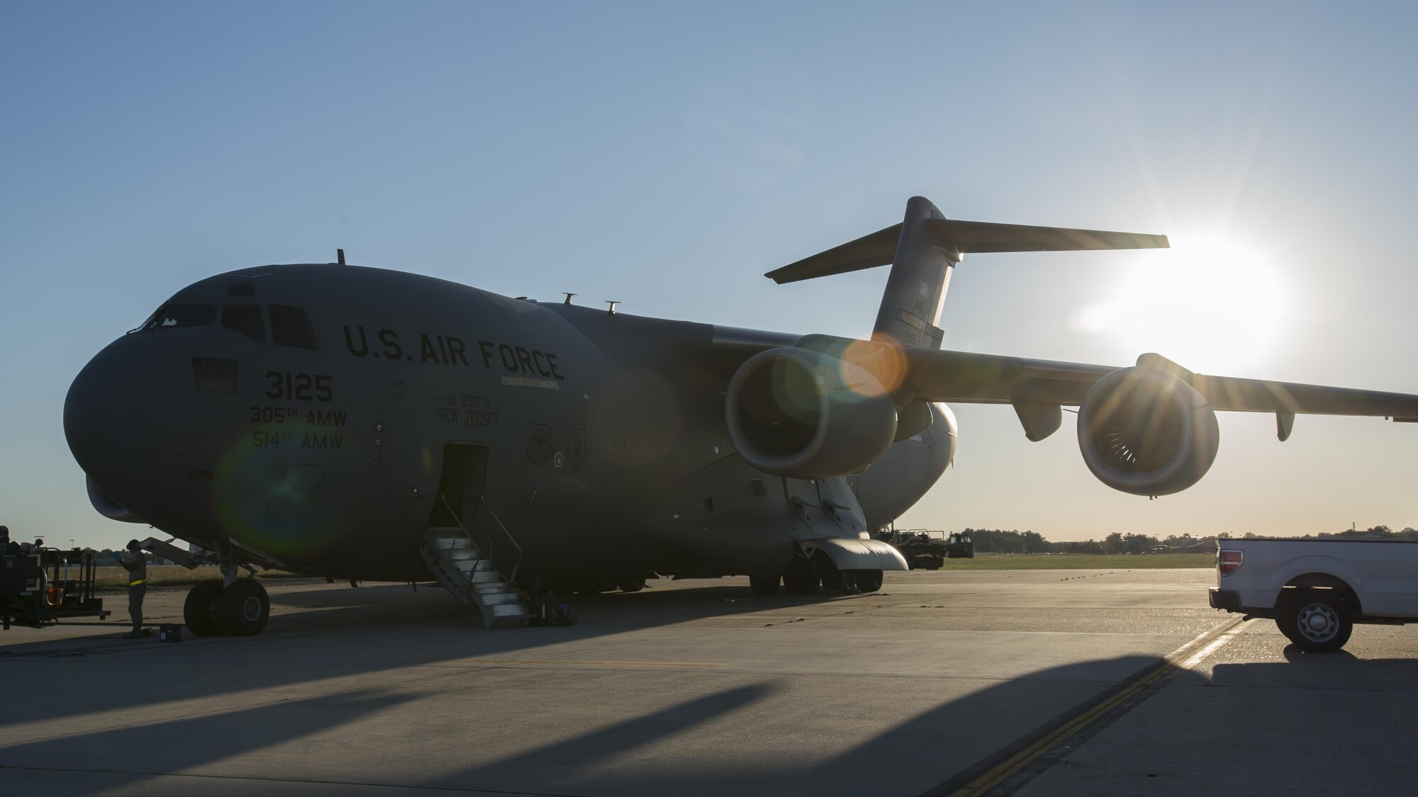 C-17 awaiting take-off