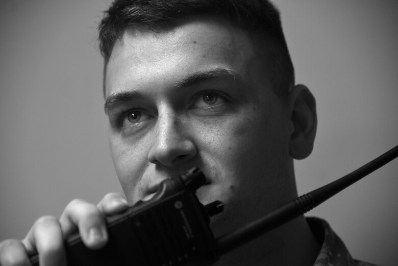 black and white photo of Airman