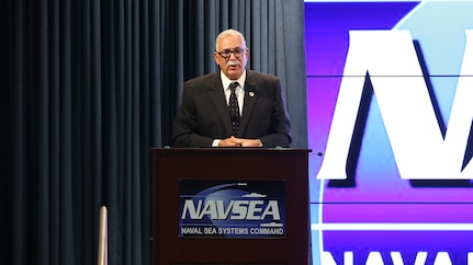 Image: Tony TorresRamos, Director of the Office of Civilian Human Resources (OCHR) speaking to NAVSEA employees.