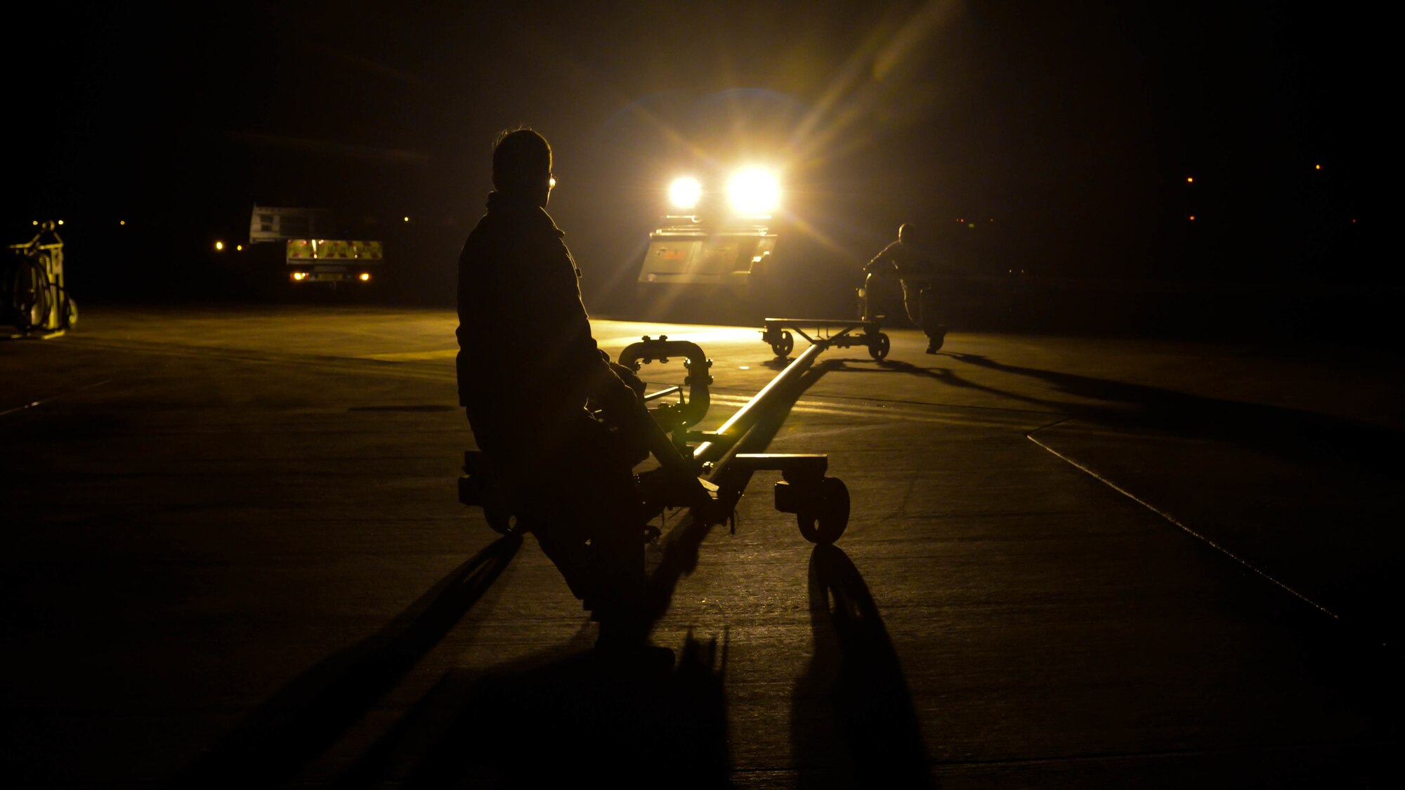 2nd Maintenance Squadron fuels Airmen refuel a B-52 upon landing at Fairford Royal Air Force Base, U.K., Sept. 25, 2017.