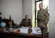 Chaplain (Maj.) Chris Conklin, Train, Advise, Assist Command-Air air advisor, (right) stands next to Afghan National Army Col. Abdul Basir, the head of the Afghan Air Force Religious and Cultural Affairs office, Sept.14, 2017, in Kabul, Afghanistan. Conklin provides training, assistance and advice on the organization of religious support in the developing AAF as the first air advisor chaplain in TAAC-Air. (U.S. Air Force photo by Staff Sgt. Alexander W. Riedel)