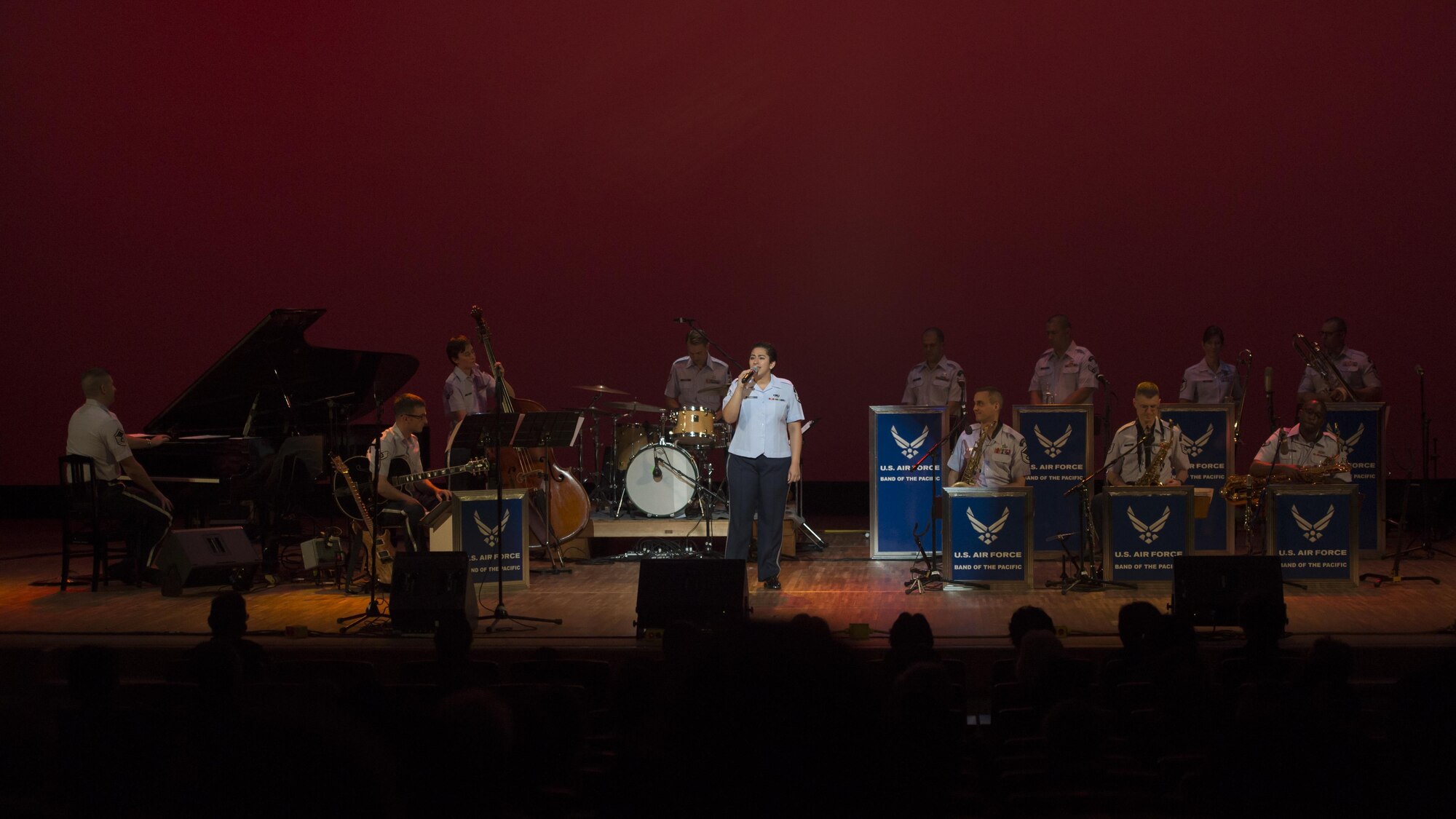 U.S. Air Force Band of the Pacific Jazz Ensemble performs for Misawa City