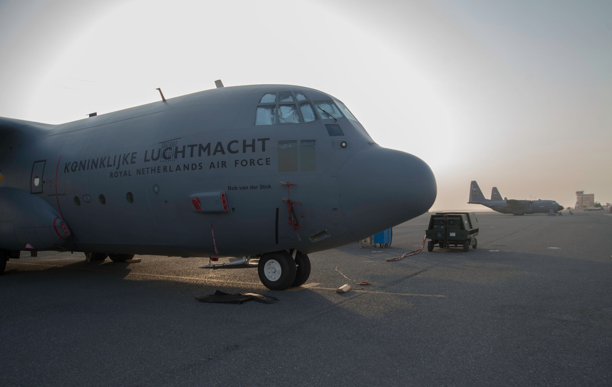 The Royal Netherlands Air Force completed its first C-130  supply mission from Southwest Asia in support of Coalition forces operating throughout the U.S. Central Command area of responsibility, Oct.3.