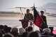 Army Gen. John W. Nicholson, commander of the Resolute Support mission and U.S. Forces − Afghanistan, speaks during the official UH-60 Black Hawk transfer ceremony, Oct. 7, 2017, at Kandahar Airfield, Afghanistan. Nicholson and Afghanistan President Ashraf Ghani performed a ceremonial ribbon cutting celebrating the newest addition to Afghanistan’s young air force fleet while vowing continued commitment to the fight against the anti-government insurgency in Afghanistan. (U.S. Air Force photo by Staff Sgt. Alexander W. Riedel)