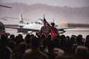 Army Gen. John W. Nicholson, commander of the Resolute Support Mission and U.S. Forces − Afghanistan, speaks during the official UH-60 Black Hawk arrival ceremony, Oct. 7, 2017, at Kandahar Airfield, Afghanistan. Nicholson and Afghanistan President Ashraf Ghani performed a ceremonial ribbon cutting celebrating the newest addition to Afghanistan’s air force fleet, while vowing continued commitment to the fight against the anti-government insurgency in Afghanistan. (U.S. Air Force photo by Staff Sgt. Alexander W. Riedel)