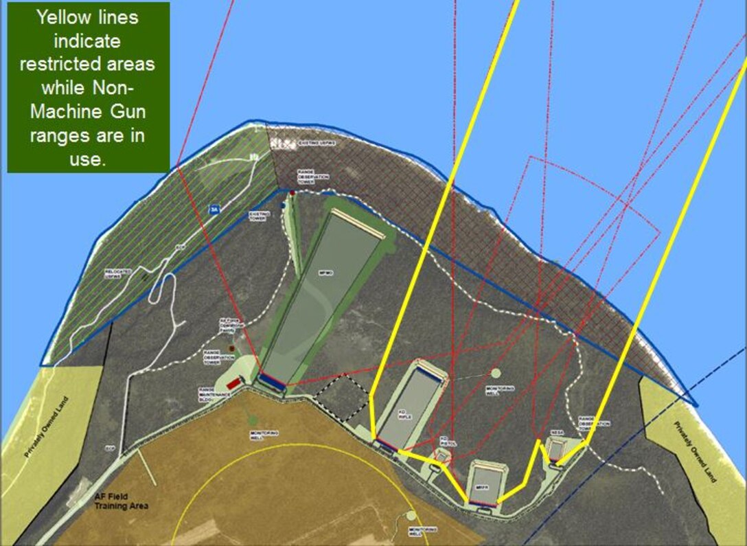 There will be no change for access to the U.S. Fish & Wildlife Ritidian area during the operation of the four easternmost ranges on Northwest Field.