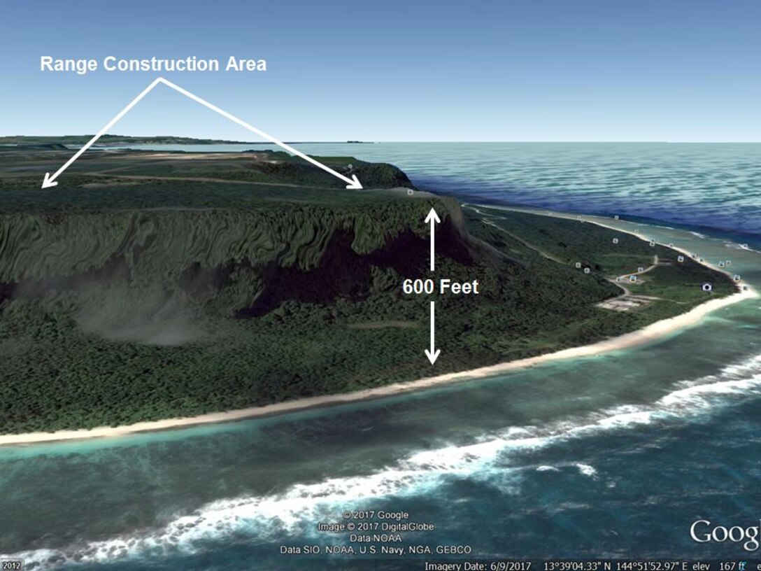 There are some very important historic properties located at the base of the cliff at the USFWS wildlife refuge. There will be no direct impacts from range construction in these areas. The range is proposed to be constructed on the plateau at Northwest Field 600 feet above the wildlife refuge. Although this area was heavily disturbed during WWII the Navy identified some interesting archaeological sites during intensive archaeological surveys and excavations. Evidence from these archaeological investigations indicate the northern plateau was used throughout the latte period to collect and process resources to take to the coastal villages. There is no evidence of permanent pre-contact residences within the boundaries of Northwest Field