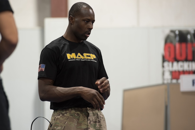 Instructor speaking to the group.