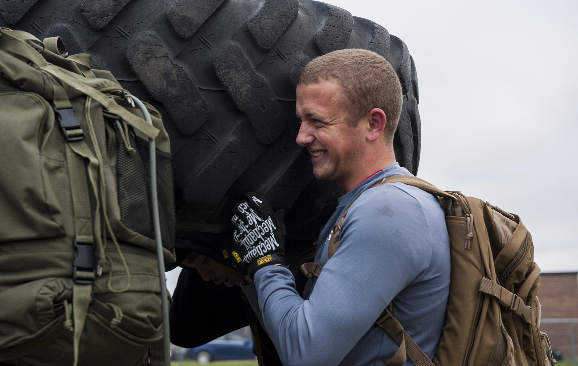 Nine Airmen at Minot Air Force Base came together to overcome adversity as a unit during the Team Cohesion Challenge.