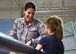 Master Sgt. Wilma Davis from the 117th Maintenance Squadron talks about opportunities for young women during the Women in Aviation event at the Southern Museum of Flight