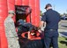 Edwards Air Force Base Fire Department personnel visit students at Branch Elementary at Edwards AFB.