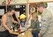 Edwards Air Force Base Fire Department personnel visit students at Branch Elementary at Edwards AFB.