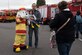 Members of the Kaiserslautern Military Community take a photo with Sparky the fire dog during the Fire Prevention Week open house on Ramstein Air Base, Germany, Oct. 7, 2017. Fire Departments from Ramstein Village, Landstuhl, Carlsberg, and Technical Relief Foundation (THW) Kaiserslautern, participated in the parade and open house. This year’s theme, “Every second counts, plan two ways out!” encourages families to have more than one exit plan in case of an emergency. (U.S. Air Force photo by Airman 1st Class Devin M. Rumbaugh)