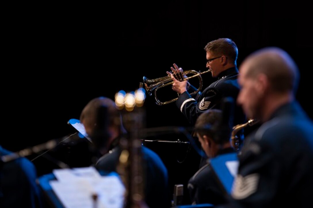 Trumpeter performs