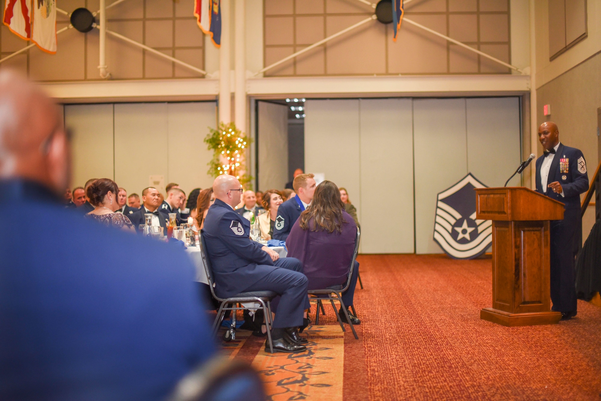 CMSAF visited McConnell for an enlisted call and to charge McConnell's newest SNCOs.