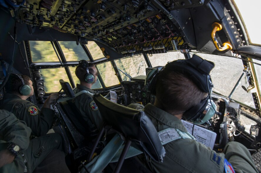 Crew members with the 36th Airlift Squadron conduct low-level flights during a tactical training sortie over Nagano Prefecture, Japan, Oct. 5, 2017. Members focused on mountainous low level flying, staying approximately 500 feet above the ground.