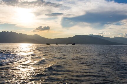 U.S. Marines embark Amphibious Assault Vehicles (AAVs) for the first time aboard a Philippine Navy vessel