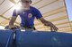 Senior Airman Jonathan Bradley, 62nd Aircraft Maintenance Unit weapons load crew team member, prepares a GBU-12 Paveway II to be loaded onto an F-35A Lightning II at Luke Air Force Base, Ariz., Oct. 6, 2017. Six different AMUs from Team Luke competed in the 56th Fighter Wing Quarterly Load Crew competition which evaluates technical proficiency, safety procedures and overall time to load munitions onto aircraft. (U.S. Air Force photo/Airman 1st Class Caleb Worpel)