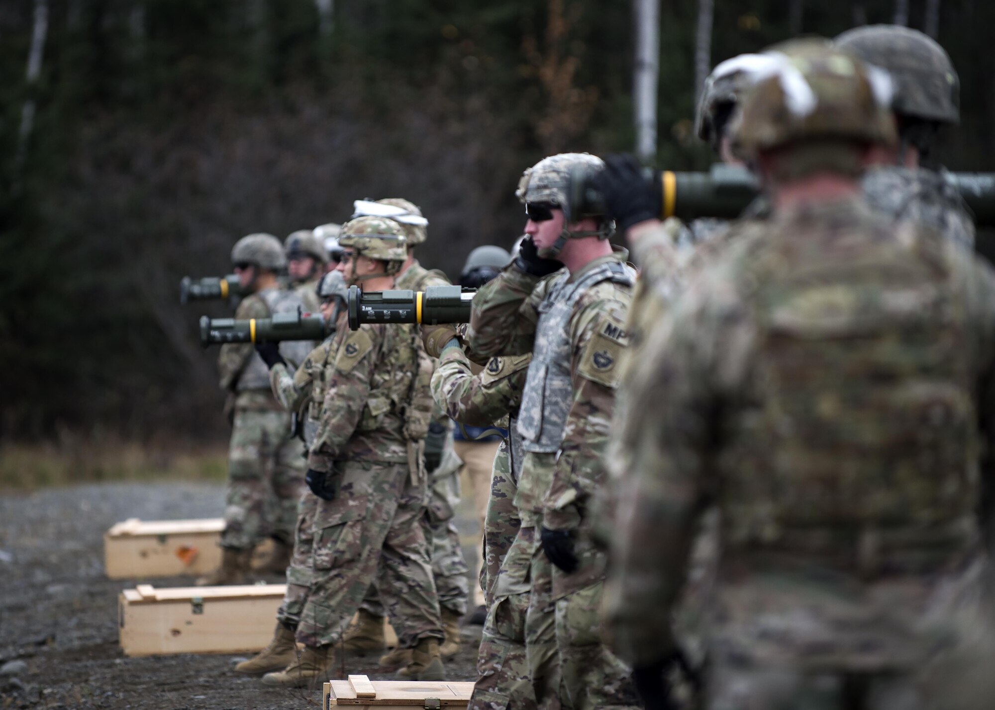Soldiers assigned to the 109th Transportation Company, 17th Combat Sustainment Support Battalion, U.S. Army Alaska, fire the M136E1 AT4-CS confined space light anti-armor weapon at Joint Base Elmendorf-Richardson, Alaska, Oct. 12, 2017. The Soldiers of 17th CSSB recently completed a series of live-fire training events that honed their skills on a variety of weapon systems to include: the M4 carbine, the M9 pistol, the M203 grenade launcher, and the M136E1 AT4-CS confined space light anti-armor weapon.
