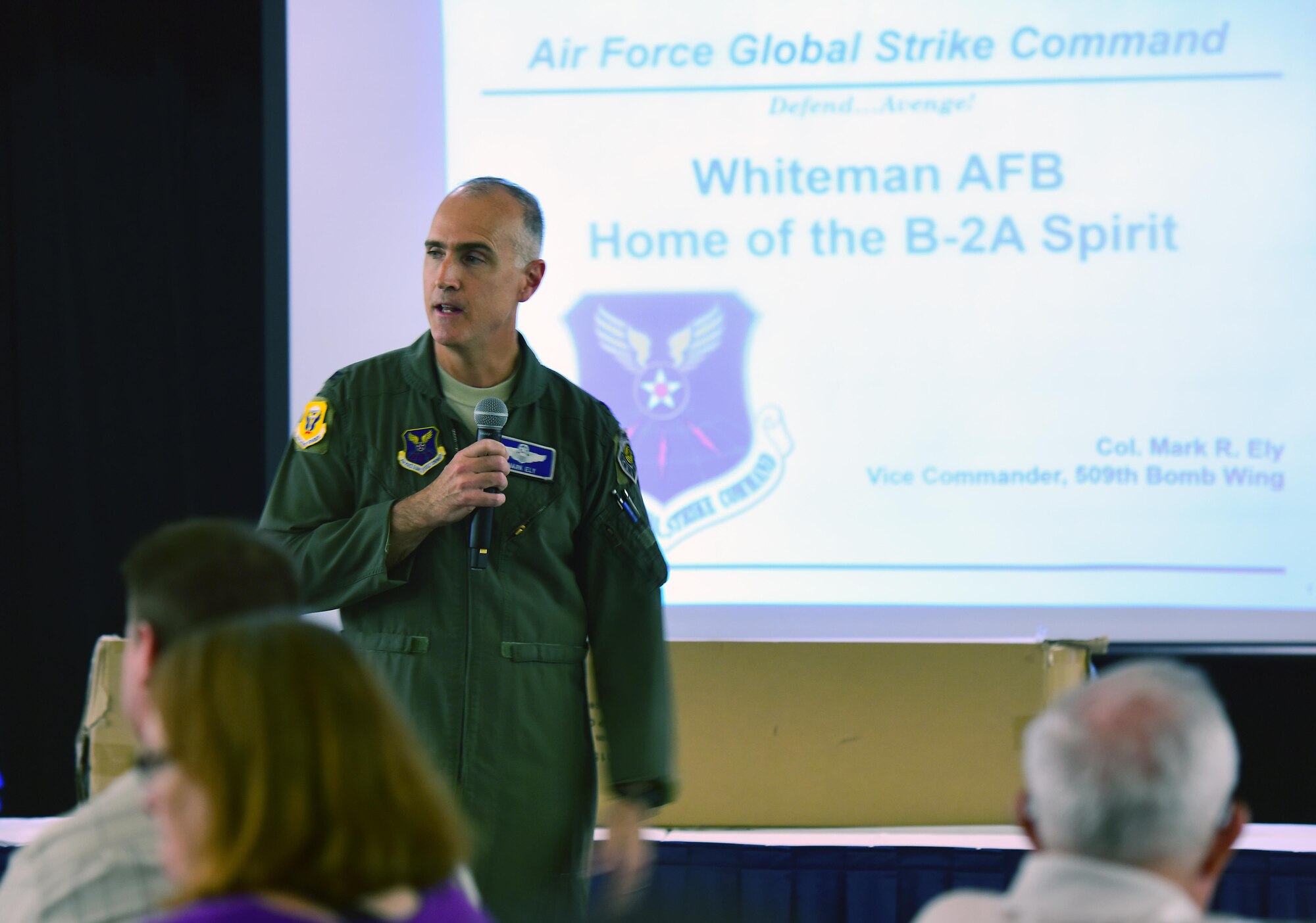Members of Team Whiteman extend their support to honor our former service members during Retiree Appreciation Day at Whiteman Air Force Base, Mo., Oct. 7, 2017.