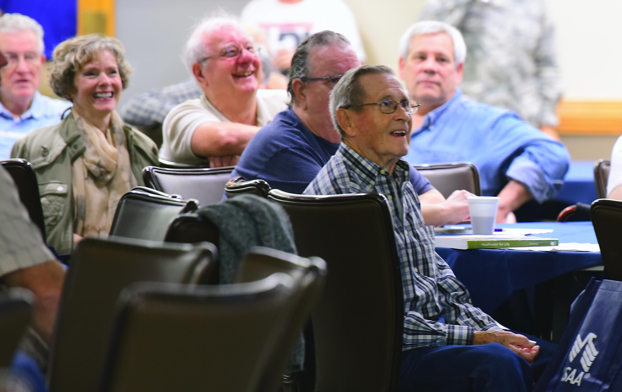 Members of Team Whiteman extend their support to honor our former service members during Retiree Appreciation Day at Whiteman Air Force Base, Mo., Oct. 7, 2017.