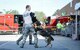 Senior Airman Kyle Jacob, 14th Security Forces Squadron Military Working Dog handler, gets bit while doing a MWD demonstration Oct. 3, 2017, during the Imagine the Possibilities Career Expo at the BancorpSouth Arena in Tupelo, Mississippi. MWD demonstrations were given several times throughout the three–day expo and handlers answered any questions from students and volunteers. (U.S. Air Force photo by Staff Sgt. Christopher Gross)