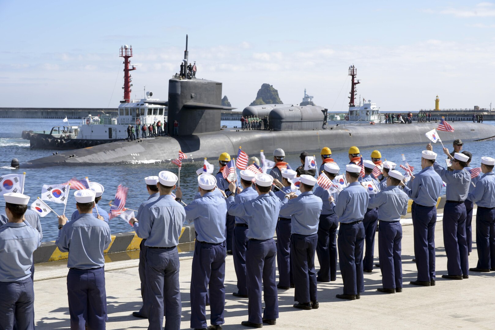 ROK Navy welcomes USS Michigan to Busan to strengthen partnership