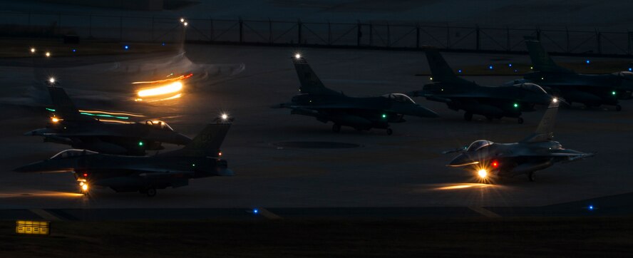 The most recent operational exercise at Kunsan Air Base, Beverly Pack 18-1, took place from Oct. 10-14, 2017 and tested the instillation’s service members and their capacity to operate under combat scenarios relevant to the Korean Peninsula and PACAF writ large. Additionally, they verified their equipment and weapons systems could operate at various levels of stress and degradation.