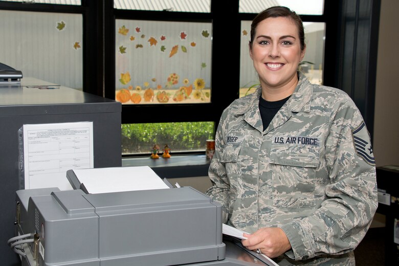 Combat Airlifter of the Week: U.S. Air Force Reserve Master Sgt. Katie Widger, group training manager, 913th Force Support Squadron. (U.S. Air Force photo by Master Sgt. Jeff Walston/Released)