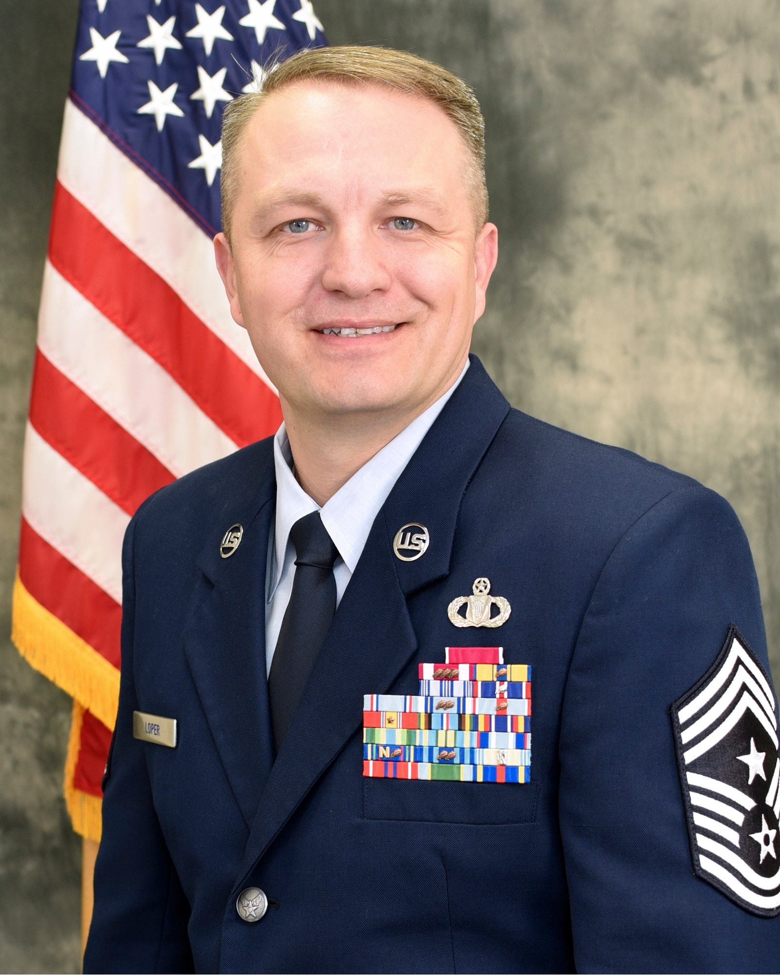 Chief Master Sgt. James W. Loper is the Tenth Air Force Command Chief Master Sgt. . He advises the 10th Air Force Commander on all matters concerning the health, morale, welfare and effective management of more than 20,000 Reserve members at 30 locations.