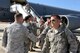 Airmen of the 157th Civil Engineer Squadron shake hands with base leadership on October 15, 2017, at Pease Air National Guard Base, N.H. The Engineers returned from a more than three-week mission to the Virgin Islands, where they set up 150-person tents to support hurricane relief workers. (N.H. Air National Guard photo by Staff Sgt. Kayla Rorick)