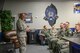 Maj. Gen. Anthony Cotton, 20th Air Force commander, talks to missileers in the 10th Missile Squadron Heritage Room, Oct. 11, 2017 at Malmstrom Air Force Base, Mont.