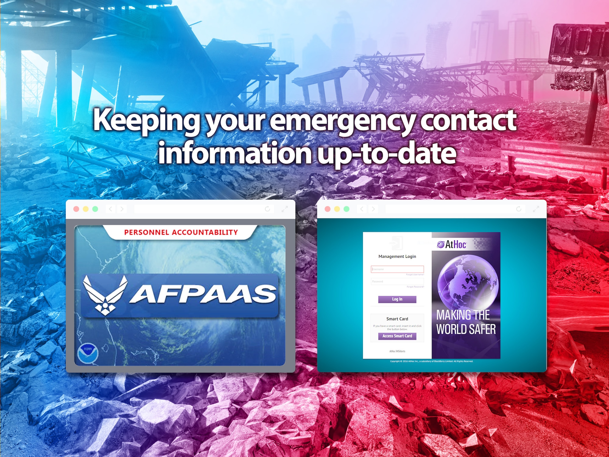 Keeping your emergency contact information up to date.